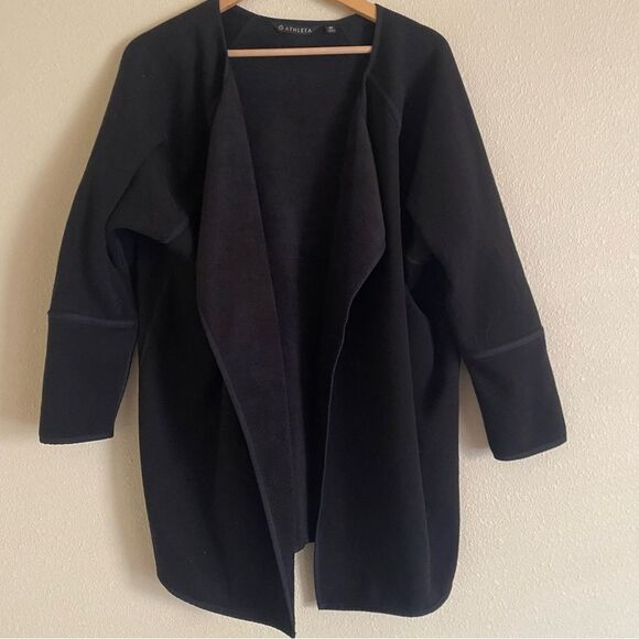 ATHLETA Cozy Karma Wrap Cardigan in Black - Picture 2 of 5